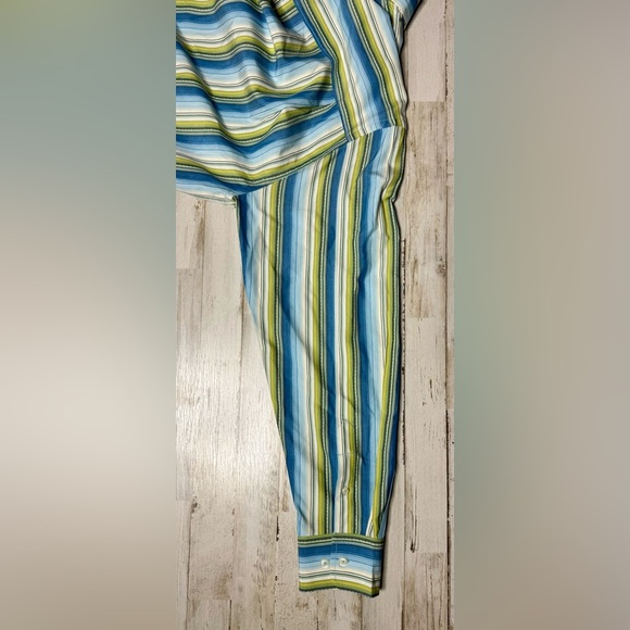 Tommy Bahama Shirt Men's Large Blue/green Button Up 100% Silk Long Sleeve L - Picture 10 of 13